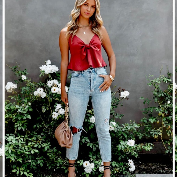 Babydoll Top, Cropped,Satin, New, M, L - Picture 6 of 8